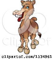 Clipart Of A Laughing Camel Royalty Free Vector Illustration by dero
