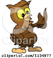 Poster, Art Print Of Brown Owl Talking And Presenting