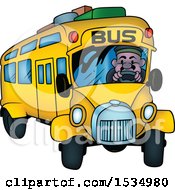 Poster, Art Print Of Driver In A School Bus
