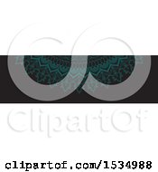 Clipart Of A Blue And Black Mandala Banner Royalty Free Vector Illustration