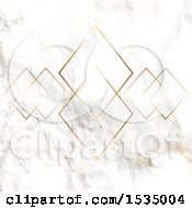 Poster, Art Print Of Background Of Golden Diamonds Over Marble