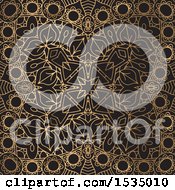 Poster, Art Print Of Background Of Gold Pattern On Black