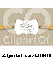 Poster, Art Print Of Vintage Styled Cardboard Background With Wedding Invitation Text
