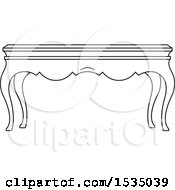 Poster, Art Print Of Black And White Coffee Table With Cabriole Legs