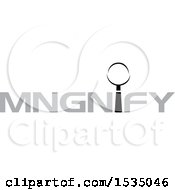 Clipart Of A Magnifying Glass Design Royalty Free Vector Illustration