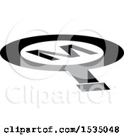 Clipart Of A Letter M Magnifying Glass Design Royalty Free Vector Illustration