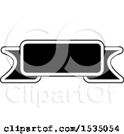 Clipart Of A Black And White Ribbon Banner Royalty Free Vector Illustration by Lal Perera