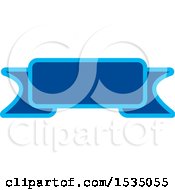 Clipart Of A Blue Ribbon Banner Royalty Free Vector Illustration by Lal Perera