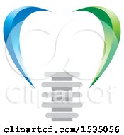 Clipart Of A Blue And Green Tooth Implant Royalty Free Vector Illustration by Lal Perera
