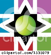 Clipart Of A Letter M Design Royalty Free Vector Illustration