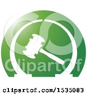 Poster, Art Print Of Banging Gavel In A Green Arch