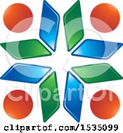 Clipart Of A Green Blue And Red Design Royalty Free Vector Illustration