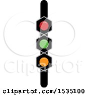 Clipart Of A Traffic Signal Royalty Free Vector Illustration by Lal Perera