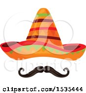 Poster, Art Print Of Sombrero Hat And Mustache