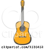 Poster, Art Print Of Guitar In Retro Style