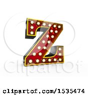 Poster, Art Print Of 3d Illuminated Theater Styled Vintage Letter Z On A White Background