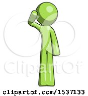 Green Design Mascot Man Soldier Salute Pose