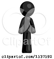 Poster, Art Print Of Black Design Mascot Man Walking Front View