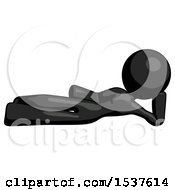 Black Design Mascot Woman Reclined On Side by Leo Blanchette