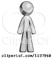 Gray Design Mascot Man Standing Facing Forward