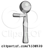 Gray Design Mascot Man Pointing Left