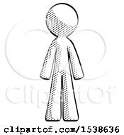 Poster, Art Print Of Halftone Design Mascot Man Standing Facing Forward