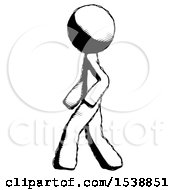 Ink Design Mascot Man Walking Left Side View