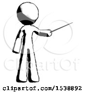 Ink Design Mascot Man Teacher Or Conductor With Stick Or Baton Directing