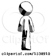 Poster, Art Print Of Ink Design Mascot Man Walking Away Back View