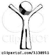 Poster, Art Print Of Ink Design Mascot Man With Arms Out Joyfully