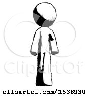 Poster, Art Print Of Ink Design Mascot Man Walking Front View