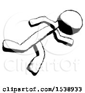 Poster, Art Print Of Ink Design Mascot Man Running While Falling Down