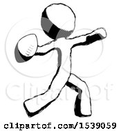 Ink Design Mascot Man Throwing Football