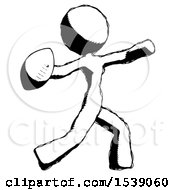 Poster, Art Print Of Ink Design Mascot Woman Throwing Football