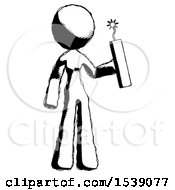Ink Design Mascot Woman Holding Dynamite With Fuse Lit