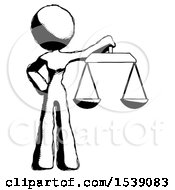 Poster, Art Print Of Ink Design Mascot Woman Holding Scales Of Justice