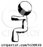 Poster, Art Print Of Ink Design Mascot Man Sitting Or Driving Position