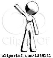 Poster, Art Print Of Ink Design Mascot Woman Waving Emphatically With Right Arm