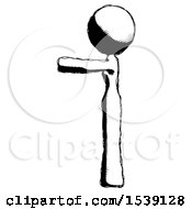 Ink Design Mascot Woman Pointing Left