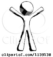 Poster, Art Print Of Ink Design Mascot Man Surprise Pose Arms And Legs Out