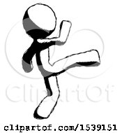 Ink Design Mascot Man Kick Pose