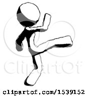 Poster, Art Print Of Ink Design Mascot Woman Kick Pose