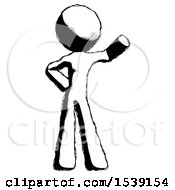 Ink Design Mascot Man Waving Left Arm With Hand On Hip