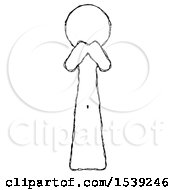 Poster, Art Print Of Sketch Design Mascot Man Laugh Giggle Or Gasp Pose