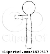 Poster, Art Print Of Sketch Design Mascot Man Pointing Left