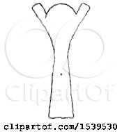 Sketch Design Mascot Man Hands Up