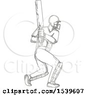 Poster, Art Print Of Cricket Batsman In Black And White Zentangle Style