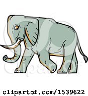 Poster, Art Print Of Walking African Elephant In Profile