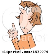 Clipart Of A Cartoon White Woman Complaining Or Reprimanding Royalty Free Vector Illustration by Johnny Sajem
