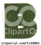 Poster, Art Print Of 3d Grassy Capital Letter B On A White Background